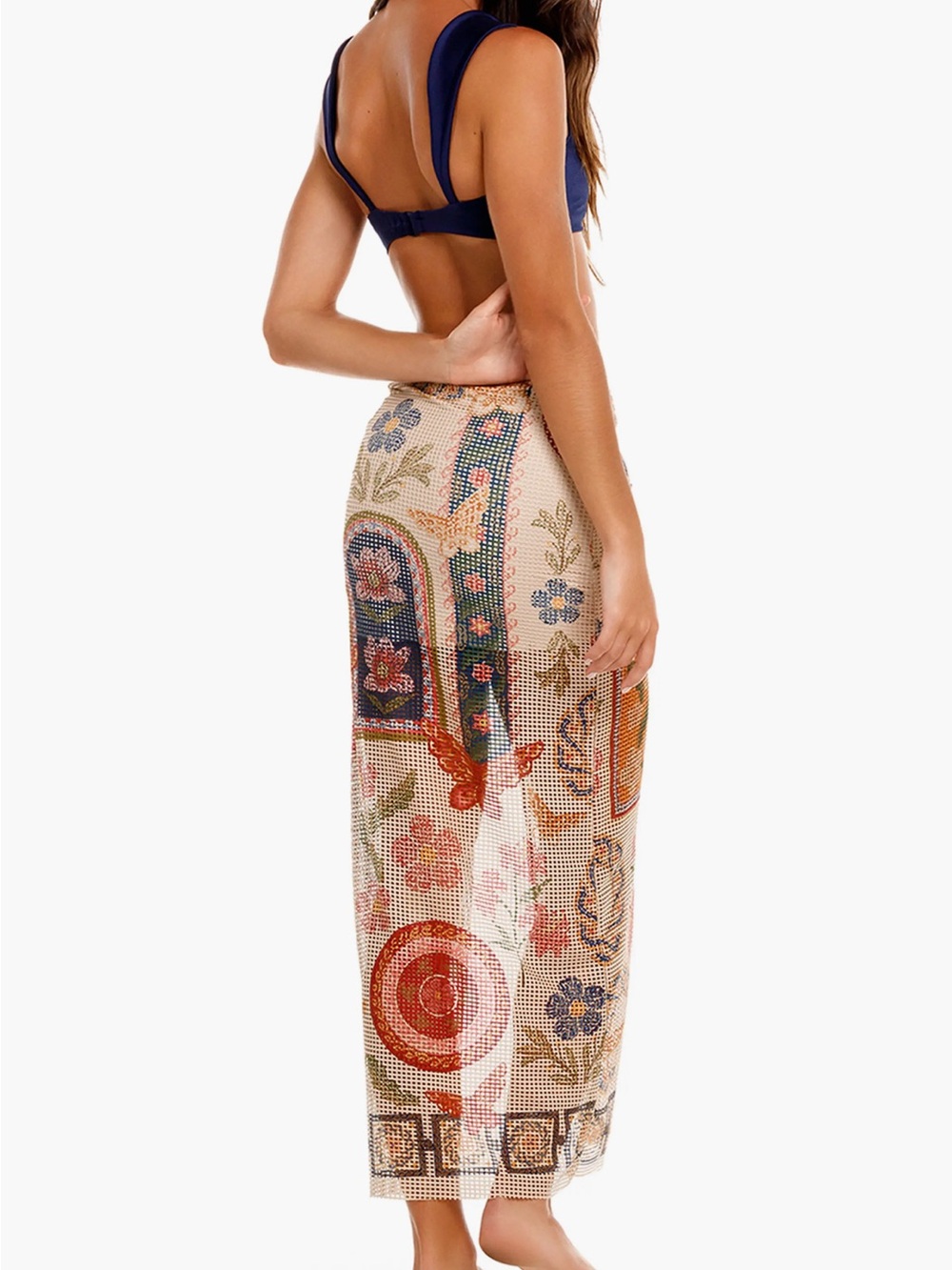 Agua Bentida Tock Fiore Cover-Up Skirt - Picture 2 of 10